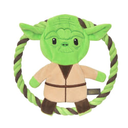 Star Wars for Pets Plush Yoda Rope Frisbee Dog Toy green Fetch Toys for Dogs Plush Dog Toy  chew Dog Toy  Squeaky Dog Toy Officially Licensed from Sta