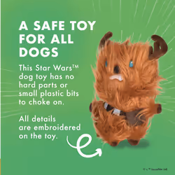 Star Wars Dog Toy Chewbacca Dog Toy for Holidays | Reindeer Chewbacca Squeaky Dog Toy Chew Toy | Holiday Dog Toy Plush Toys | 6 Inch Small Dog Toy  (F