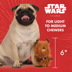 Star Wars Dog Toy Chewbacca Dog Toy for Holidays | Reindeer Chewbacca Squeaky Dog Toy Chew Toy | Holiday Dog Toy Plush Toys | 6 Inch Small Dog Toy  (F