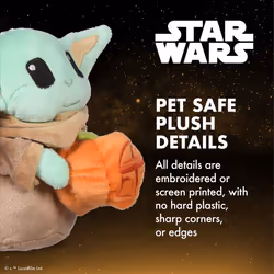 Star Wars for Pets Star Wars Halloween Grogu Pumpkin 6  Squeaky Plush Pet Toy Squeaky Toy | Star Wars Dog Toys  The Child | Star Wars Gifts for Pets