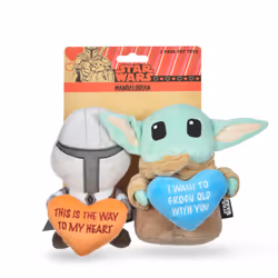 Star Wars Dog Toys Mandalorian 2pc Plush Squeakers| 6  Mandalorian & Grogu Plush Squeakers Collection Pet Toys | Star Wars To ...