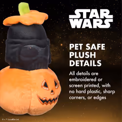 Star Wars Halloween Darth Vader Pumpkin 6  Squeaky Plush Pet Toy | for Pets Squeaky Toy | Dog Toys  Darth Vader | Gifts for Pets  Halloween Pet Toys