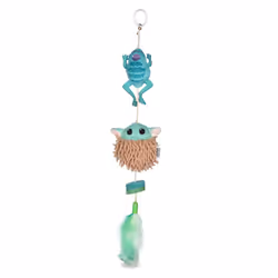 STAR WARS for Pets GROGU Cat Toy Teaser with Plush Feathers & Pom Poms | Bouncy Teaser Cat Toy with Hungry GROGU| Interactiv ...