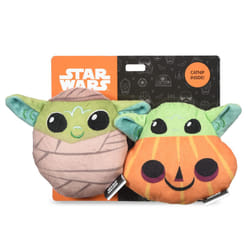 Star Wars for Pets The Mandalorian 4  Halloween Cat Toys 2pc GROGU Mummy & GROGU Pumpkin with Catnip | for Pets GROGU Catnip Cat Toys 2 Piece Collecti