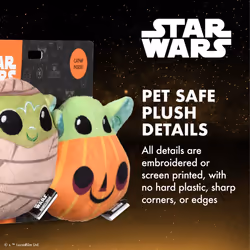 Star Wars for Pets The Mandalorian 4  Halloween Cat Toys 2pc GROGU Mummy & GROGU Pumpkin with Catnip | for Pets GROGU Catnip Cat Toys 2 Piece Collecti
