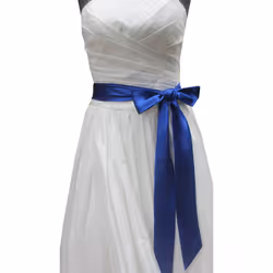 NANIA Wedding satin sash belt for special occasion ddress bridal sash (Royal blue)