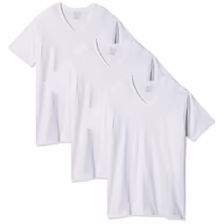 Fruit of the Loom Men's Size Big Tag-Free Undershirts  Tall Man-V Neck-3 Pack  X-Large