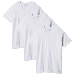 Fruit of the Loom Men's Size Big Tag-Free Undershirts  Tall Man-V Neck-3 Pack  X-Large