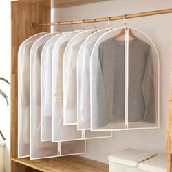 1pc Clothes Hanging Dust cover wedding Dress Cover Suit Coat Storage Bag Garment bags Organizer Wardrobe Hanging Clothing Organizers ZPG - 60x100cm