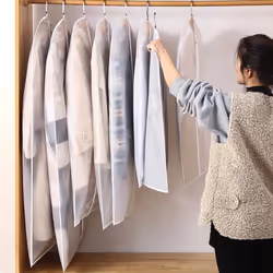 1pc Clothes Hanging Dust cover wedding Dress Cover Suit Coat Storage Bag Garment bags Organizer Wardrobe Hanging Clothing Organizers ZPG - 60x100cm