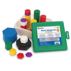 Learning Resources Metric Weight Set  Set of 58 Weights  1g  5g  10g  20g  100g  500g  1000g