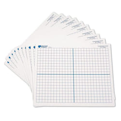 Learning Resources 9""x 11"" Double Sided X-Y Axis Dry Erase Mats, Graphing, Math Classroom Accessories, Teaching Aids, Set of 10, Ages 6+