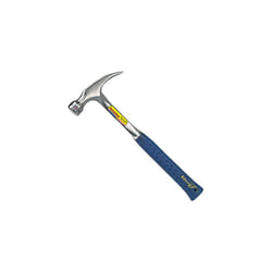 Estwing Hammer - 20 oz Straight Rip Claw with Smooth Face & Shock Reduction Grip - E3-20S   Silver