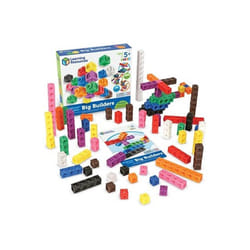 Learning Resources LRNLER9291 10.1 x 2 in. Math Link Cubes Big Builder, Multi Color