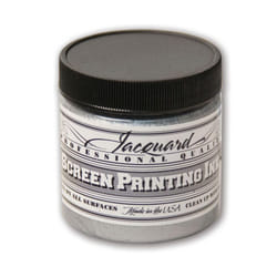 Jacquard Professional Screen Print Ink  Water-Soluable  4oz Jar  Silve