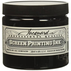 Jacquard Professional Screen Print Ink  Water-Soluable  16oz Jar  Blac