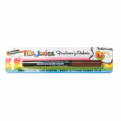 Jacquard JAC-PEN1007 Fine Tee Juice Fabric Marker Brown