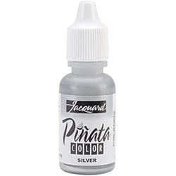Jacquard Pinata Alcohol Ink - Silver - Professional and Versatile Ink That Produces Color Saturated and Acid-Free Results - 1/2 Fluid Ounce - Made in