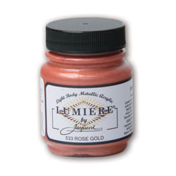 Jacquard Lumiere 225oz Fabric Paint Rose Gold  Metallic Paint for Fabric Paper Wood Ceramic and Metal  Lightbodied Metallic