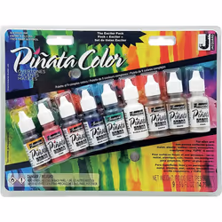 Jacquard Alcohol Ink Set - Pinata Color Overtones Exciter Pack - Highly Saturated - Acid-Free - 9 Assorted Colors Half Ounce