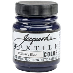 Jacquard Fabric Paint for Clothes - 2.25 Oz Textile Color Navy Blue Le