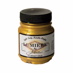 Jacquard Lumiere Metallic Acrylic Paint 2.25oz-Bright Gold