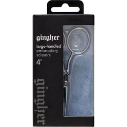Gingher Large Handle Embroidery Scissors 4"-W/Leather Sheath 01005271