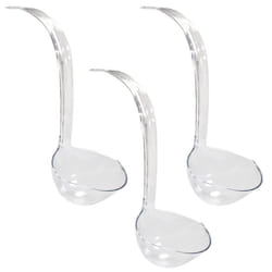 Plastic Punch Bowl Ladles  12 Inch Clear Ladle 6 Oz Capacity 3 Pack