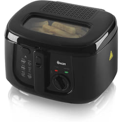 Swan 2.5 Litre Deep Fat Fryer with Viewing Window, Adjustable temperature controls, Easy Clean, 1800 W, Black, SD6080BLKN