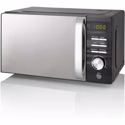 Swan 700W White Symphony Digital Microwave, 20L Capacity, 5 Microwave Power Levels, Defrost and Reheat Settings, 60 Minute Ti ...