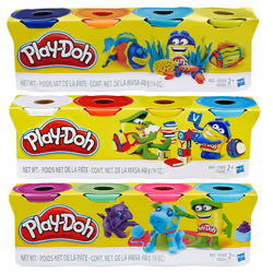 Play-Doh HASB5517BAMZ 4-Pack of Colors Gift Set Bundle (12 Cans-48 Oz)