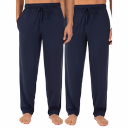 Fruit of the Loom Men's Extended Sizes Jersey Knit Sleep Pant  Navy/Navy (2-pack)  3X Plus