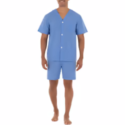 The Helper Bees B09NCLF9H7, Pyjamas, Adult, Male, Blue, XL, Short sleeve