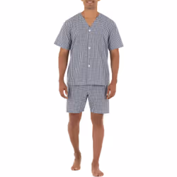 The Helper Bees B09M2X1612, Pyjamas, Adult, Male, Navy, White, L, Short sleeve