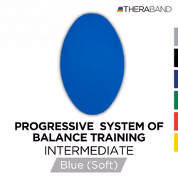 THERABAND Stability Trainer Pad  Intermediate Level Blue Balance Trainer & Wobble Cushion for Balance & Core Strengthening  Rehabilitation  & Physical