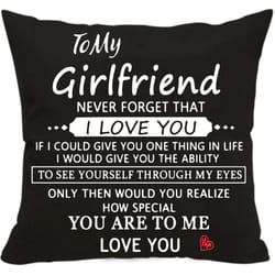 Anrkets Two Sided Printing Lover Pillow Cover I Love You Valentine's Day Birthday Gift Cotton Linen Square Throw Waist Pillow Case Decorative Cushion