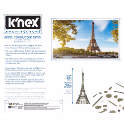 K'Nex Architecture Eiffel Tower Construction Set, Replica, Building - 9 Years +