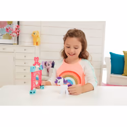 K'NEX TINKERTOY My Little Pony Rarity Create and Style Vanity Building Set for Ages 3 and Up, Preschool Toy, 14 Pieces