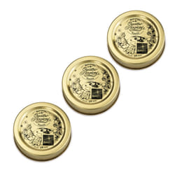Bormioli Rocco naaa Rocco 2-1/4""  56mm Quattro Stagioni  3 Pack of 56 mm Lids  Gold