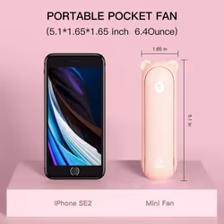 JISULIFE Handheld Fan with 4800 mAh Powerbank Max 46 Hours Runtime,Pocket Fan Portable Battery Operated or USB Powered Folding...