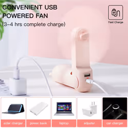 JISULIFE Handheld Fan with 4800 mAh Powerbank Max 46 Hours Runtime,Pocket Fan Portable Battery Operated or USB Powered Folding...