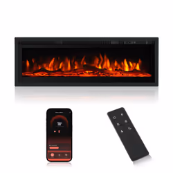 M.C.HausWIFI Electric Fireplace Metal Panel Heater - 102cm/40"