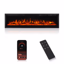 M.C.HausWIFI Electric Fireplace Metal Panel Heater - 127cm/50"