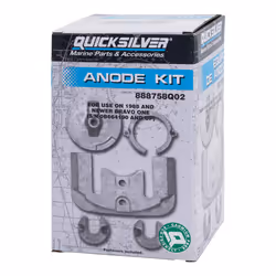 Quicksilver 888758Q02 Aluminum Anode Kit for MerCruiser Bravo One Stern Drives - 1988 and Newer