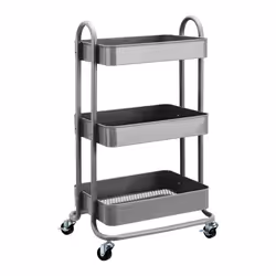 Amazon Basics 3-Tier Rolling Utility or Kitchen Cart - Charcoal