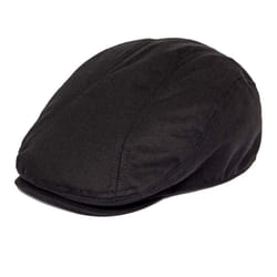 BOTVELA Men Cotton Twill Newsboy Flat Ivy Driving Hat Fitted Cap (Blac