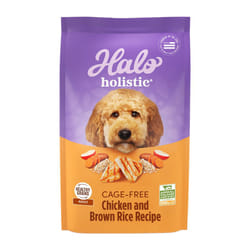 Halo Holistic Dog Food  complete Digestive Health cage-Free chicken an