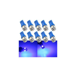 Grandview 10-Pack T10 501 LED Bulbs W5W 194 168 Blue 5-SMD 5050 LED Car Interior,Dashboard,Number Plate,Sidelights Boot Light Bulbs (12 V)