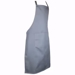 Full plain apron with front pocket for chefs, butchers, kitchen cooking, craft, and baking. - Dark Ash