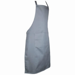 Full plain apron with front pocket for chefs, butchers, kitchen cooking, craft, and baking. - Dark Ash
